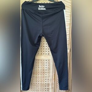 Harley Davidson, Black with white, yoga pants. Sz L